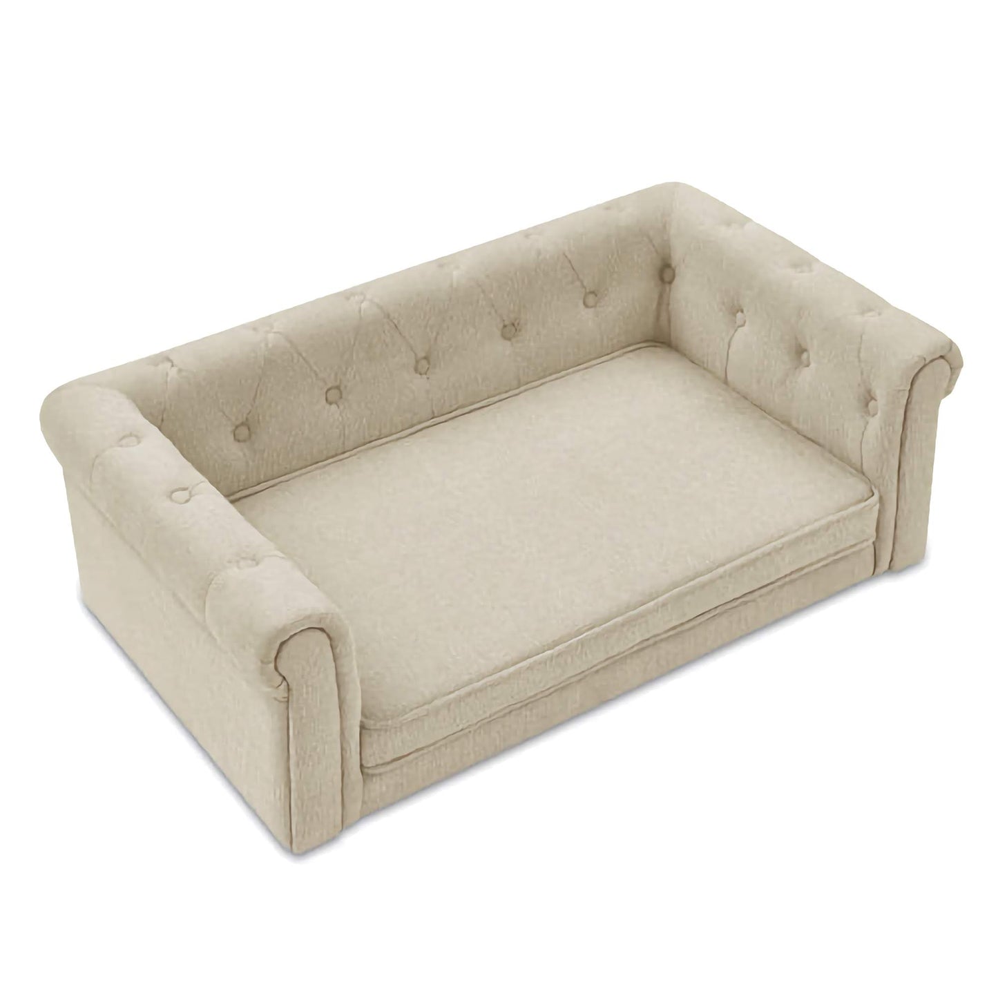 Elegant Raised Pet Sofa Bed, Comfortable Rectangular Bed for Medium and Large Pets with Supportive Design