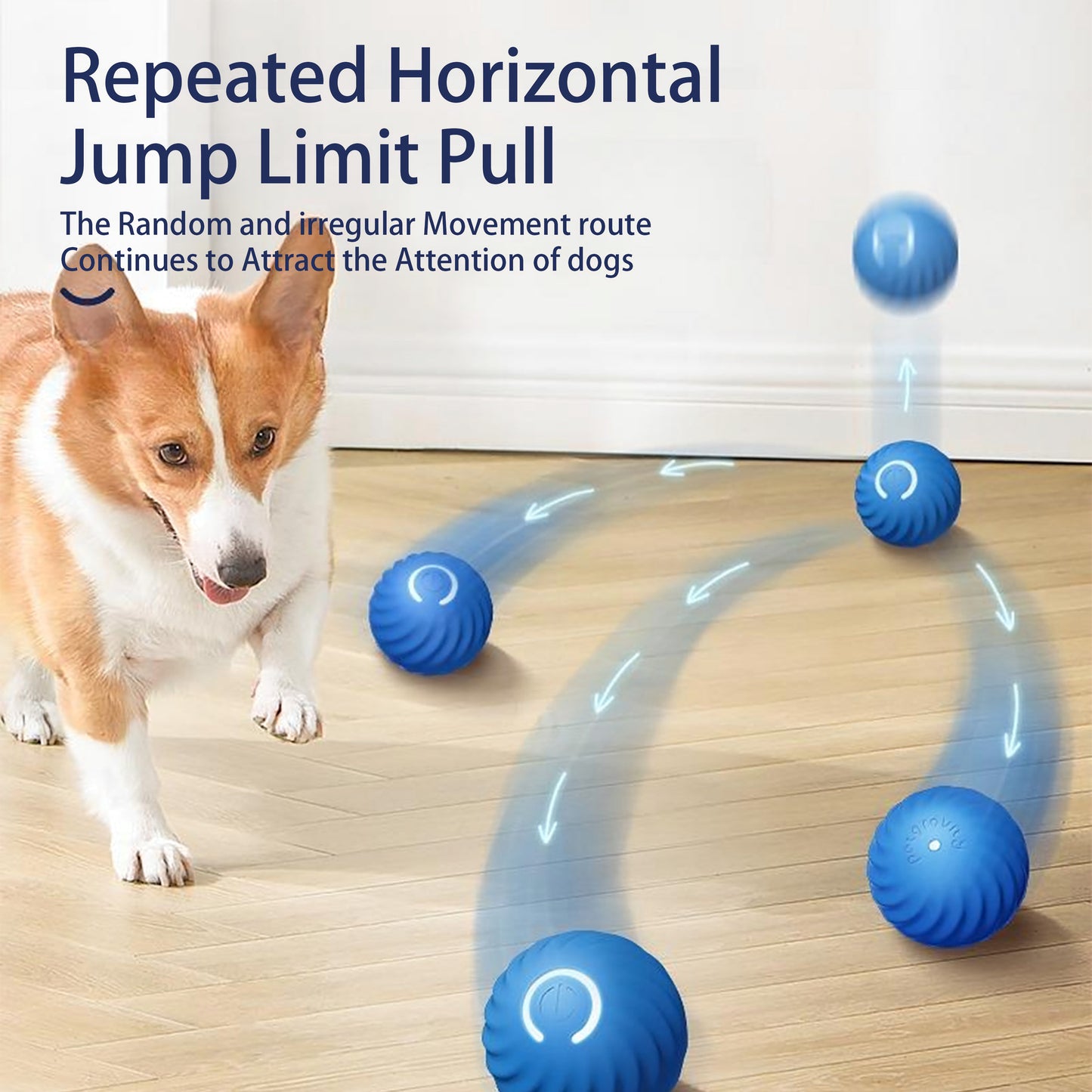 Electronic Interactive Pet Ball, Smart Self-Moving Toy with USB Charging for Fun and Exercise