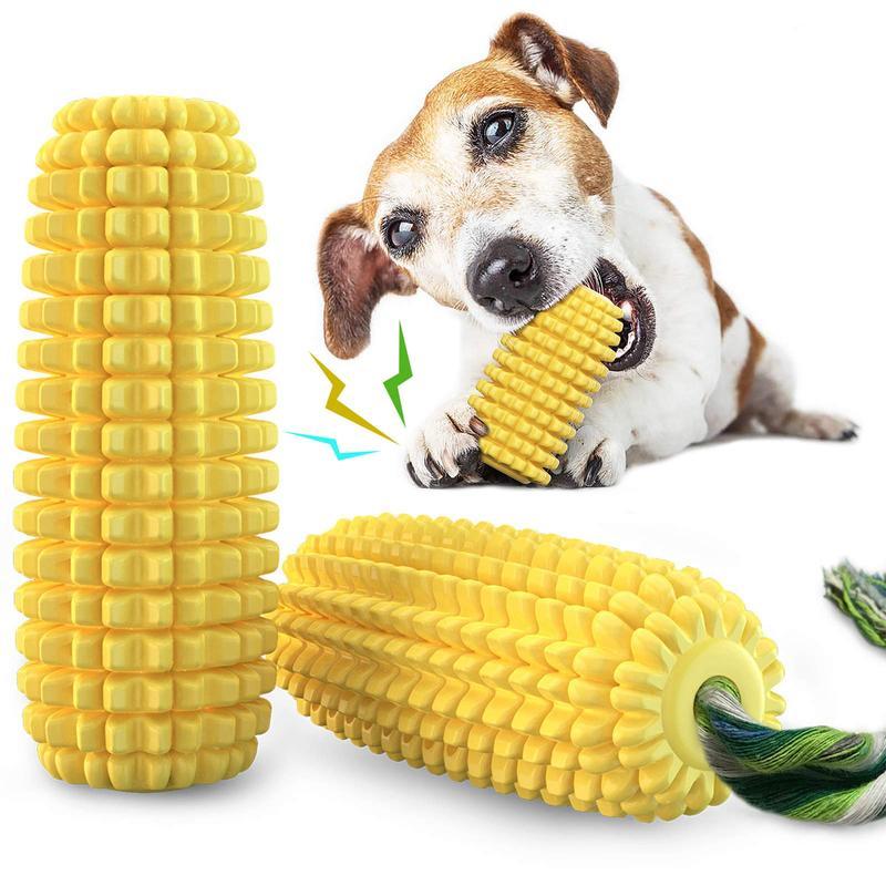 Tough Corn Stick Pet Chew Toy, Squeaky, Durable Toy for Dogs to Promote Healthy Chewing