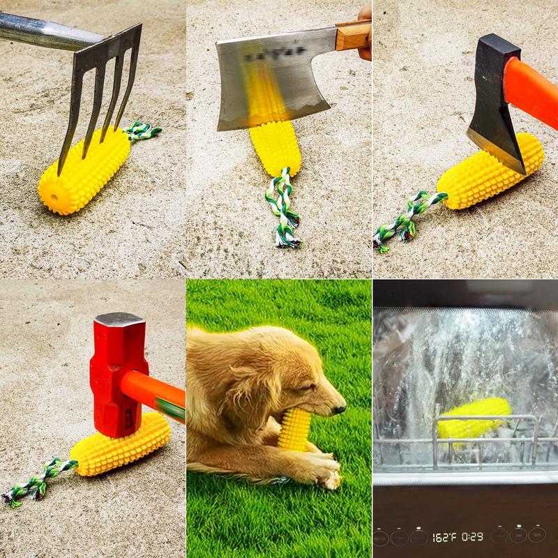 Tough Corn Stick Pet Chew Toy, Squeaky, Durable Toy for Dogs to Promote Healthy Chewing