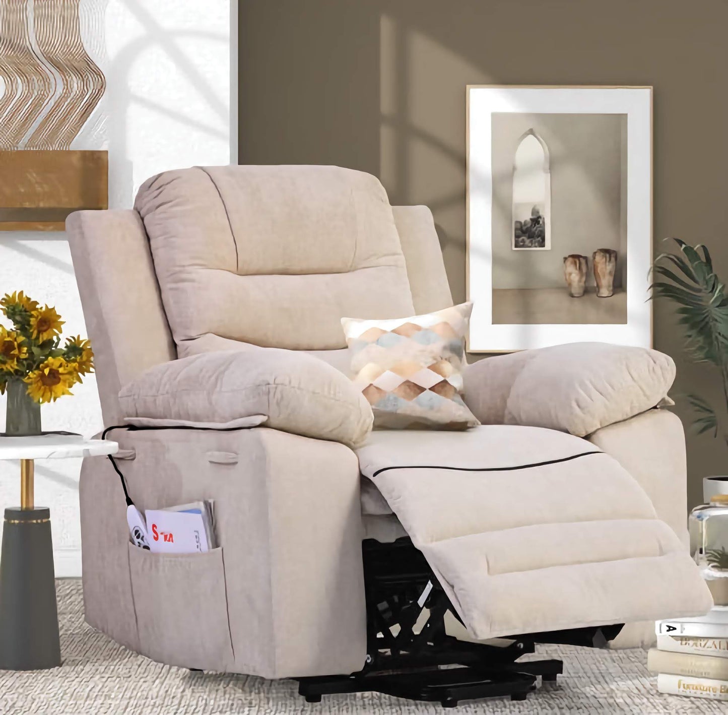 Massage and Heated Power Lift Reclining Sofa Chair, Ultimate Comfort and Easy Lift Function