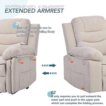 Massage and Heated Power Lift Reclining Sofa Chair, Ultimate Comfort and Easy Lift Function