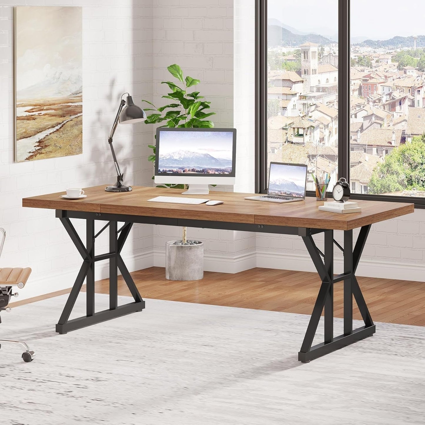 70.8in. Large Modern Home/Office Executive Desk