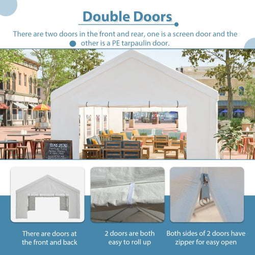 16x32ft. Heavy-Duty Gazebo Party Tent, Event Shelter with 3 Storage Bags and Removable Sidewalls