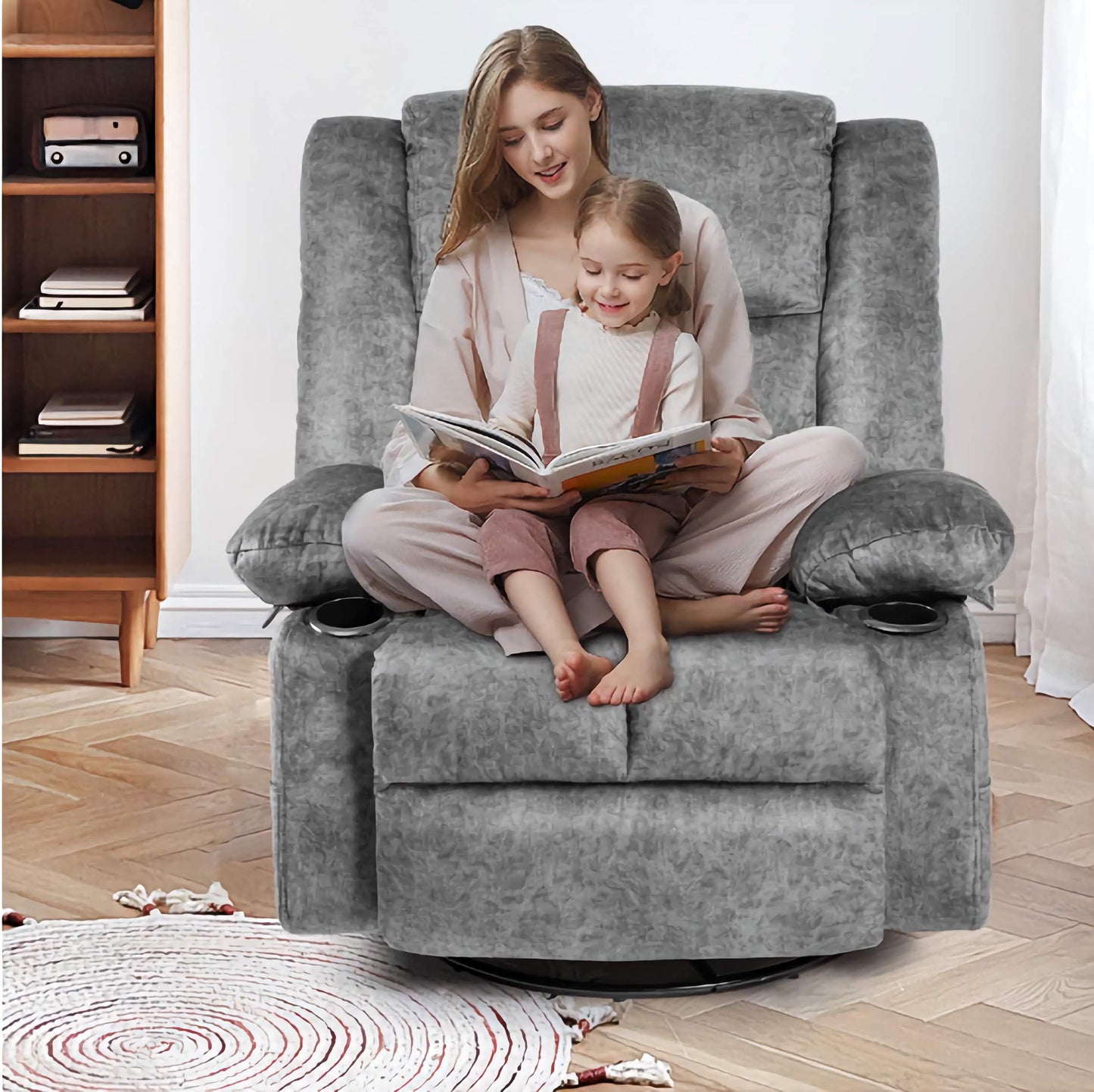 Massage and Heated Reclining Lounge Chair, Adjustable Padded Sofa for Ultimate Comfort and Relaxation