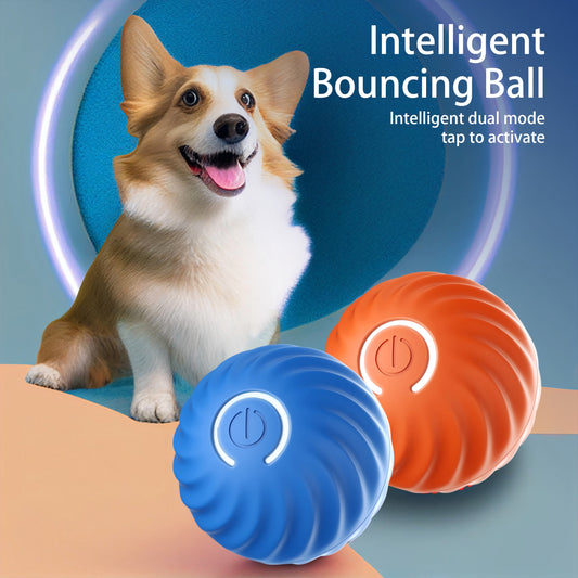 Electronic Interactive Pet Ball, Smart Self-Moving Toy with USB Charging for Fun and Exercise