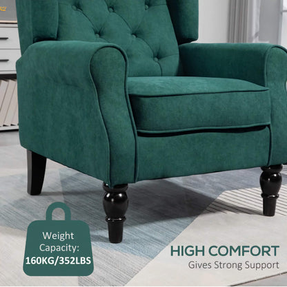 HomCom Luxury Massage Recliner Chair, Tufted Accent Sofa for Ultimate Comfort and Relaxation