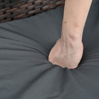 5-Piece Patio Furniture Set, Outdoor PE Wicker Set with Tempered Glass Table and All-Weather Rattan Seating