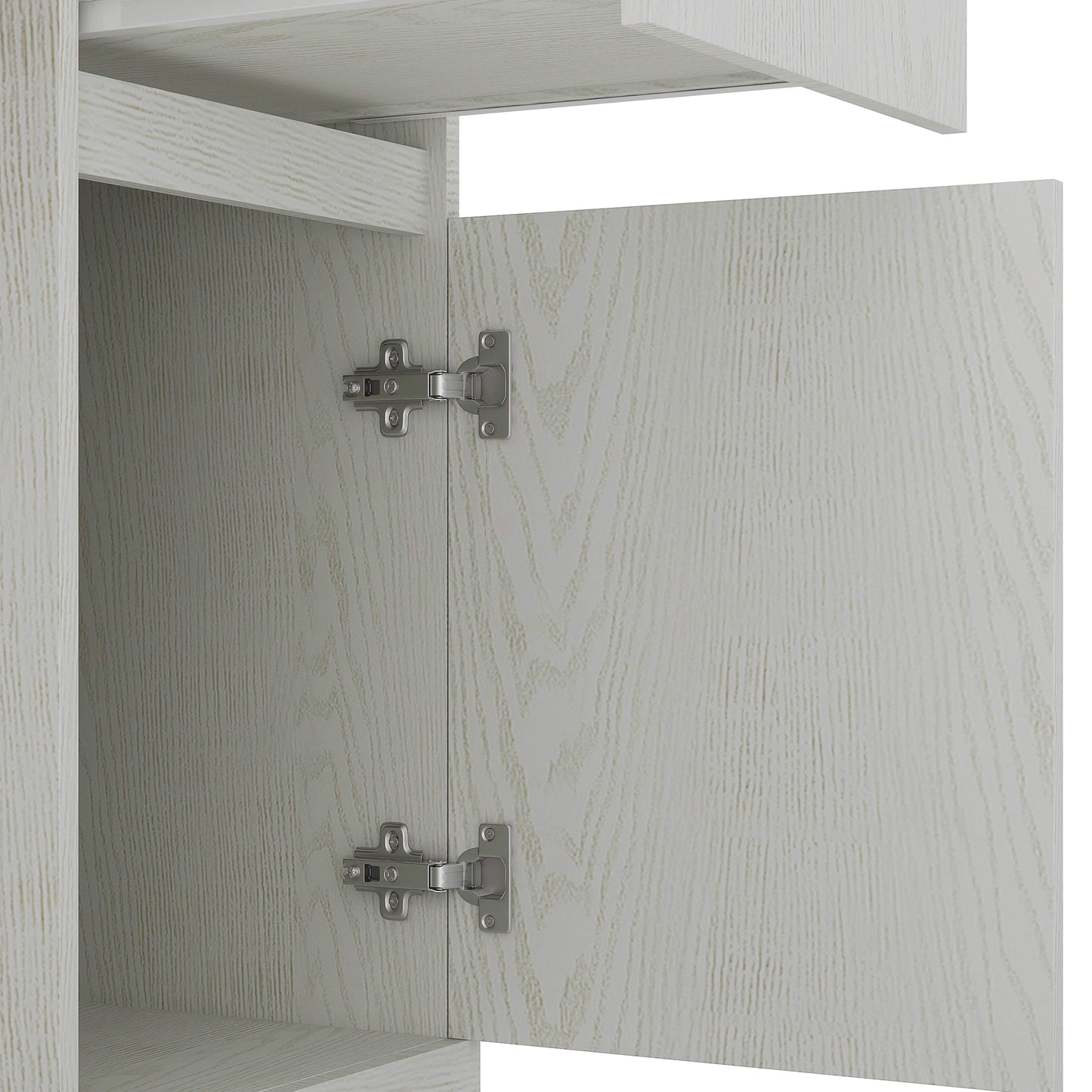 Hutch Home and Office Desk, Organized Workspace with Bookshelf, Drawers and Built-In Power Outlet