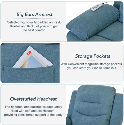 Massage and Heated Power Lift Reclining Sofa Chair, Ultimate Comfort and Easy Lift Function
