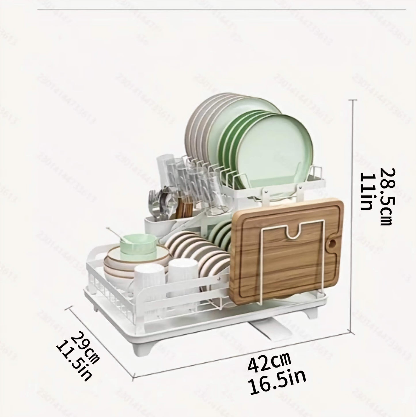 Collapsible All-In-One Kitchen Dish Rack with Multiple Compartments, Integrated Drainage, Easy Storage Dish Holder