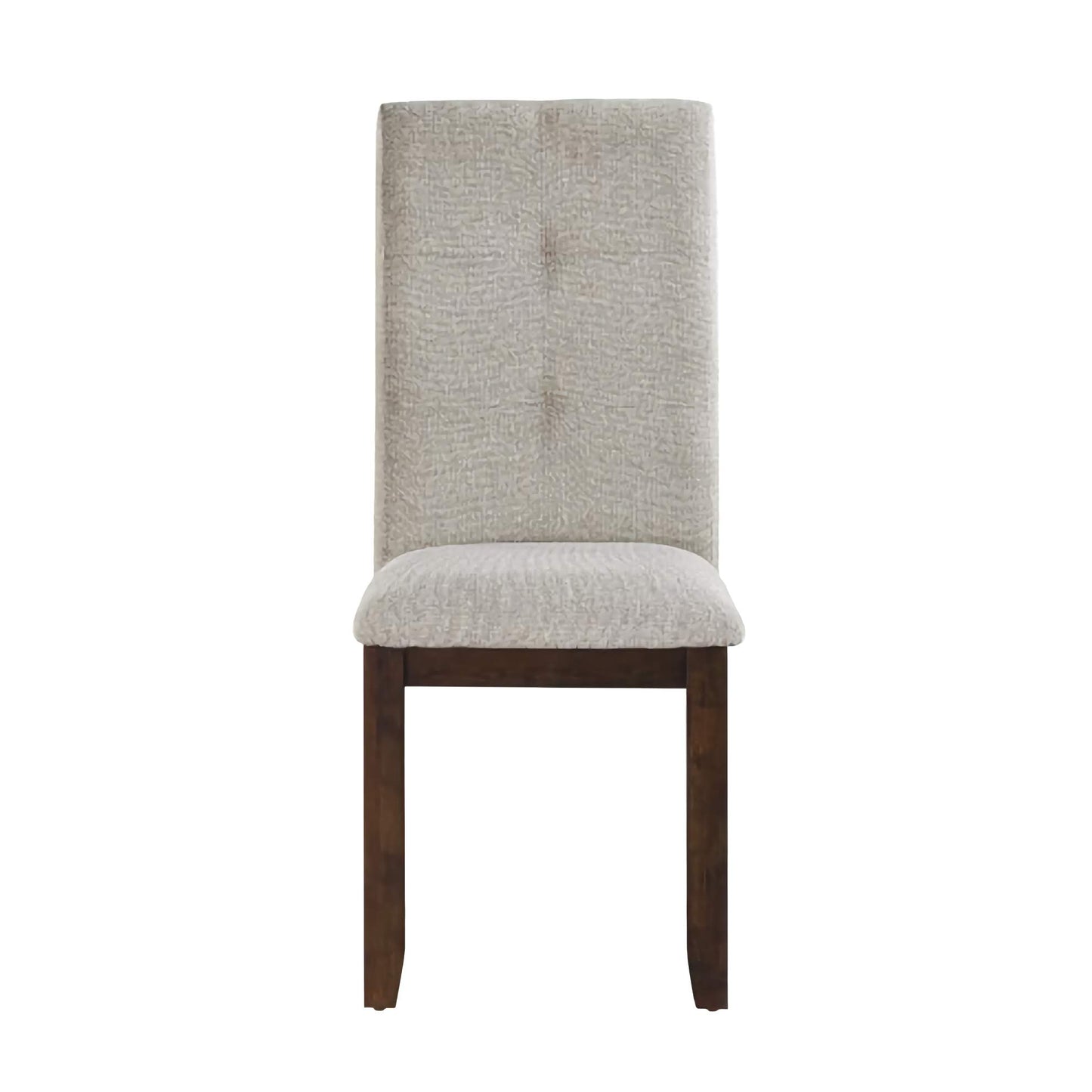 2-Piece Upholstered Chenille Dining Chairs, Comfortable Kitchen and Dining Room Chairs with Dark Cherry Wood Frame