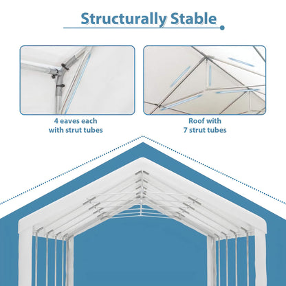 16x32ft. Heavy-Duty Gazebo Party Tent, Event Shelter with 3 Storage Bags and Removable Sidewalls