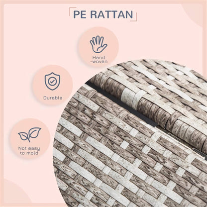 Soft Padded Pet Cabana, Cozy Weather-Protected PE Rattan Sofa Bed for Dogs and Cats