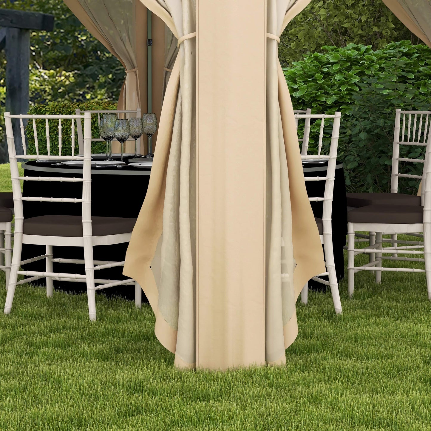 Outsunny 13x13ft. Pop Up Gazebo, Hexagonal Canopy Shelter with 6 Zippered Mesh Netting