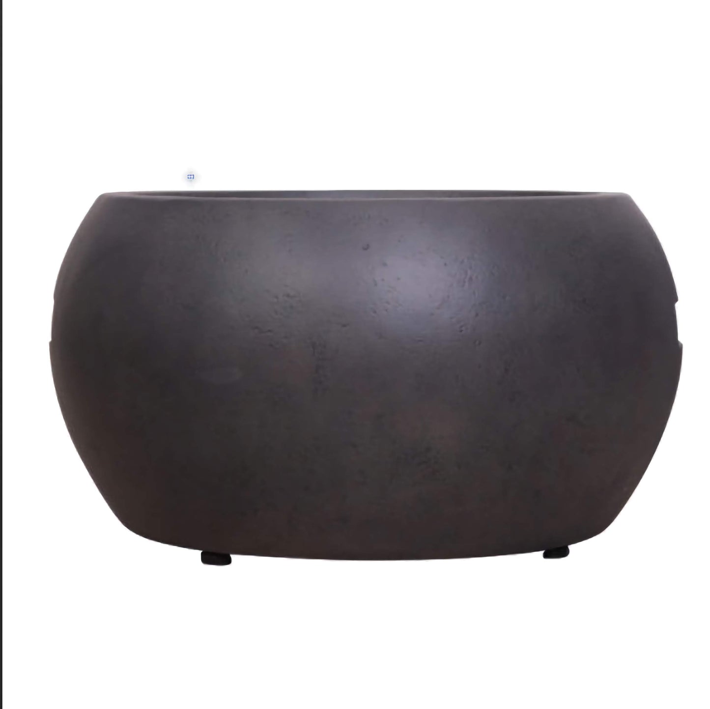 22in. Outdoor Propane Fire Pit, Stylish Round Base with Concrete-Look Texture for Patio and Backyard