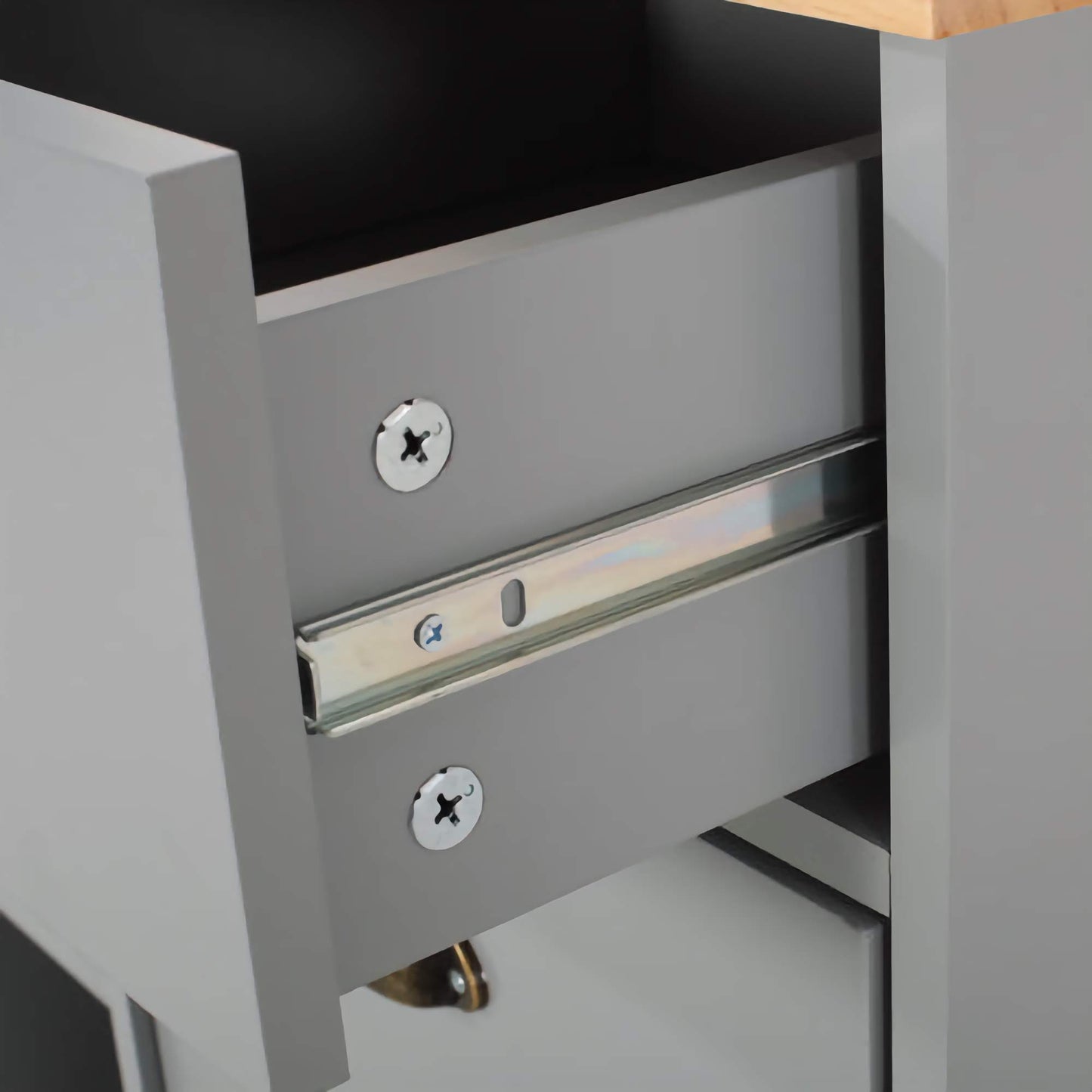Modern Rolling Kitchen Storage Trolley, Space-Saving Cart with Drawers, Cabinet Door and Shelves