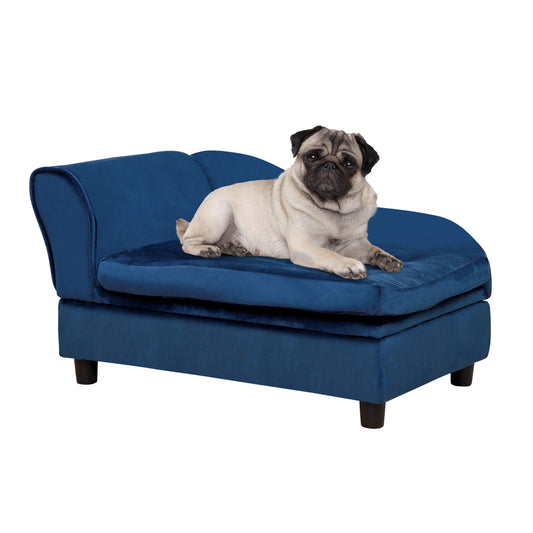 PawHut Luxury Small Dog Sofa Bed, Comfortable Modern Pet Furniture with Hidden Storage for Toys and Accessories