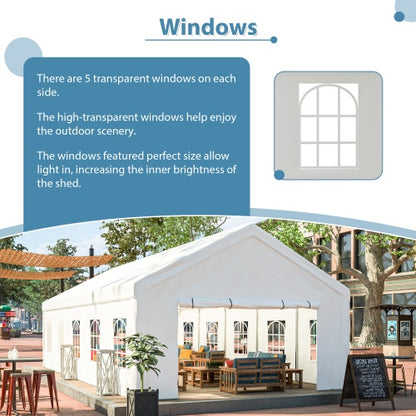 16x32ft. Heavy-Duty Gazebo Party Tent, Event Shelter with 3 Storage Bags and Removable Sidewalls
