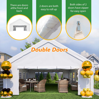 20x32ft. Outdoor Party Gazebo Tent with 3 Storage Bags and Removable Sidewalls