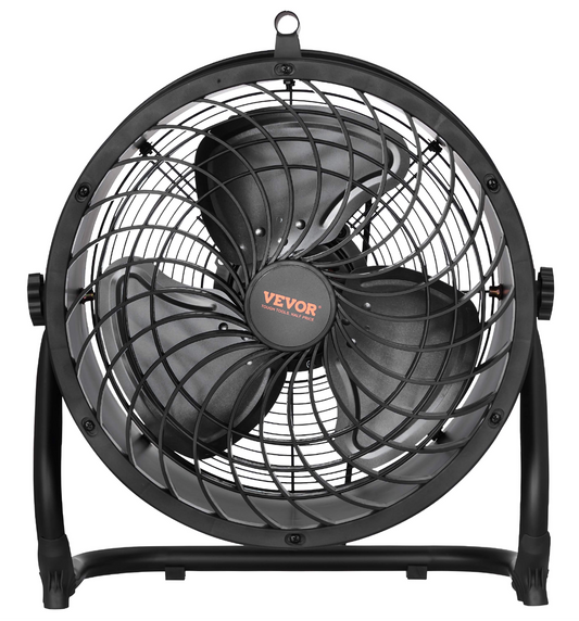 VEVOR 14in. High-Velocity Portable Industrial Fan, Adjustable Tilt and 3 Speeds for Maximum Airflow