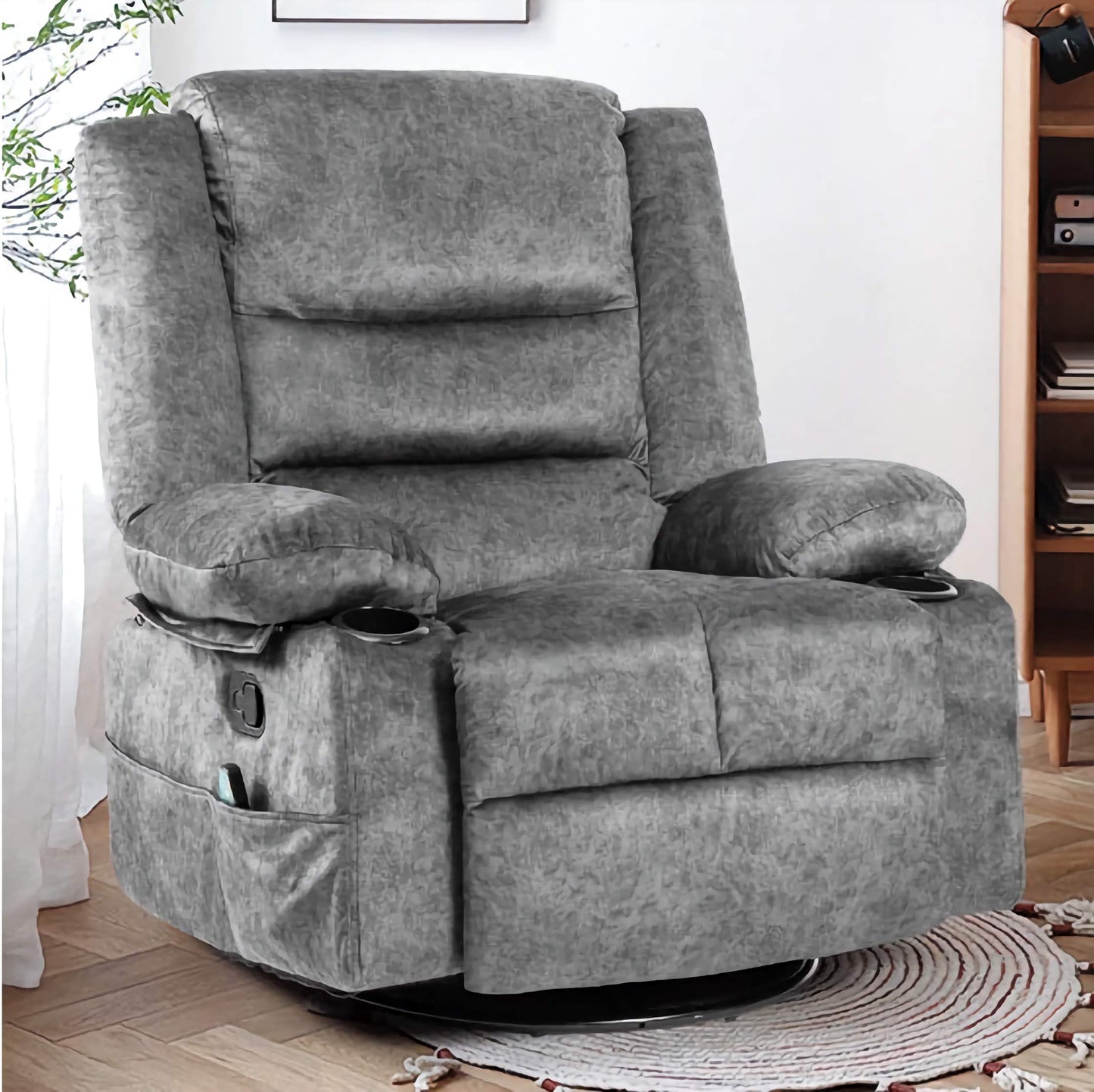 Massage and Heated Reclining Lounge Chair, Adjustable Padded Sofa for Ultimate Comfort and Relaxation