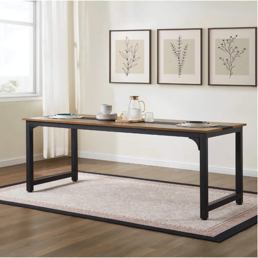 79in. Modern Home/Office Desk, Sturdy Flat Desk for Work, Writing, and Gaming