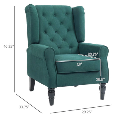 HomCom Luxury Massage Recliner Chair, Tufted Accent Sofa for Ultimate Comfort and Relaxation
